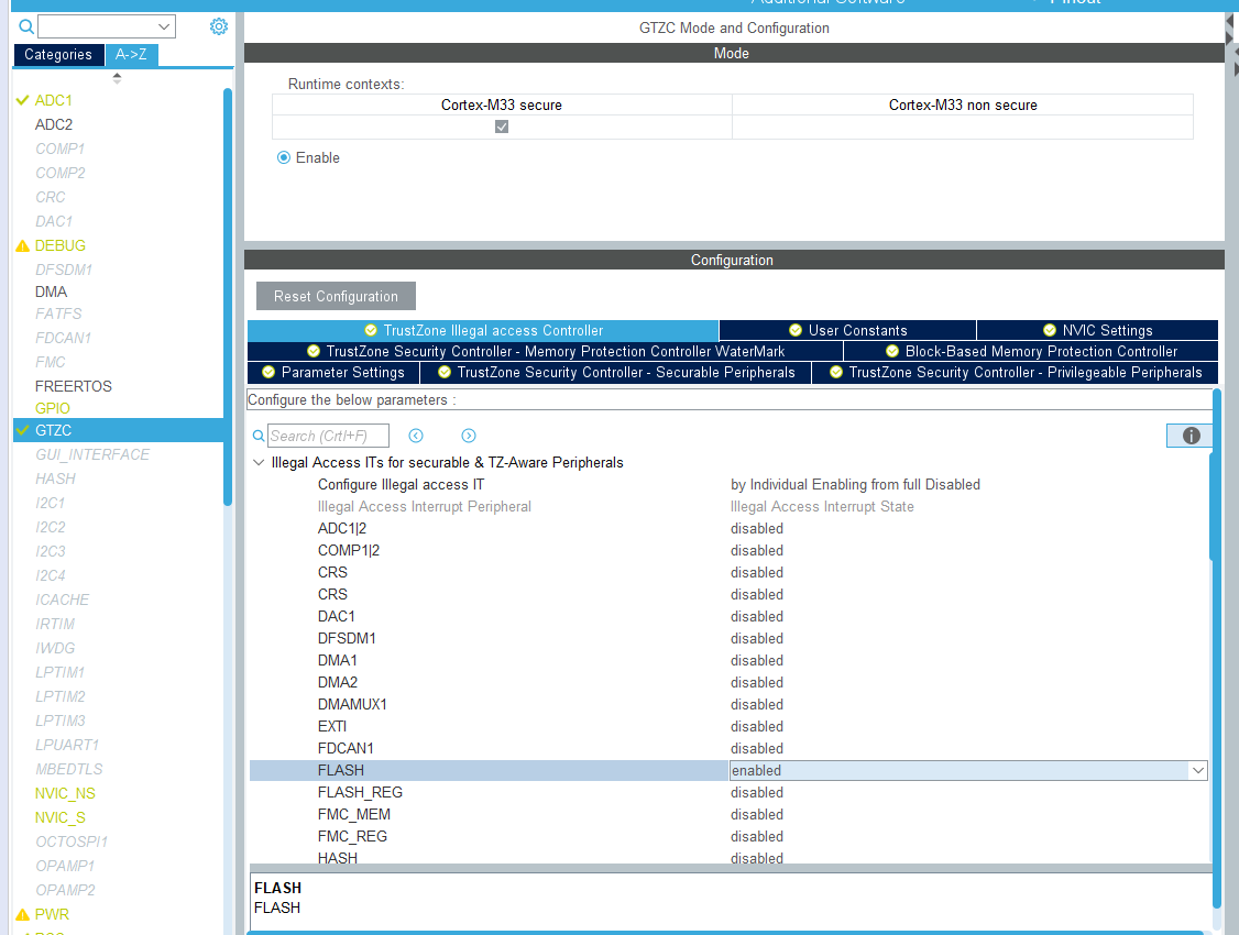 Example Project Configuration: GTZC Configuration