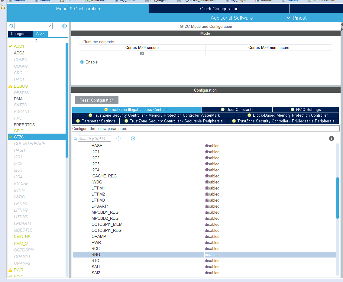 Example Project Configuration: GTZC Configuration